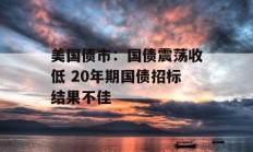 美国债市：国债震荡收低 20年期国债招标结果不佳